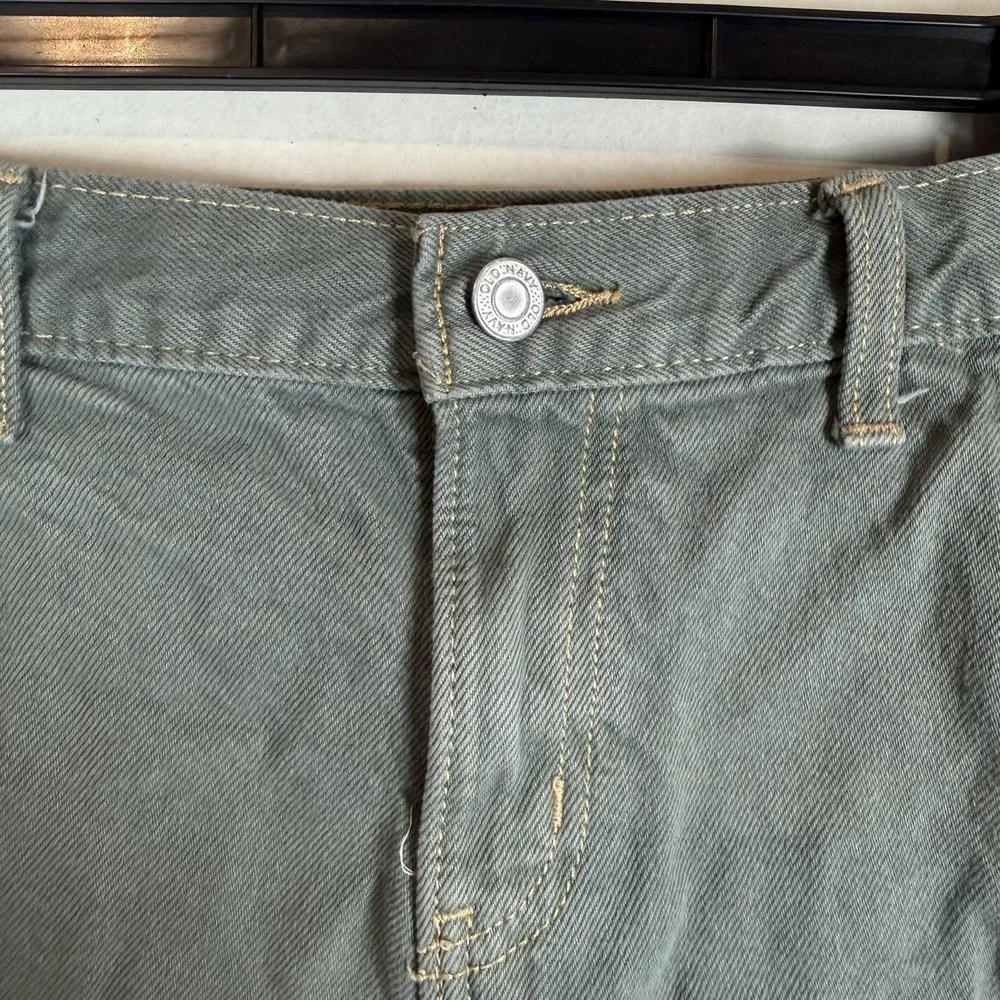 Old Navy Baggy Shorts Boys 14 Green Utility Carpenter Twill Pockets Casual